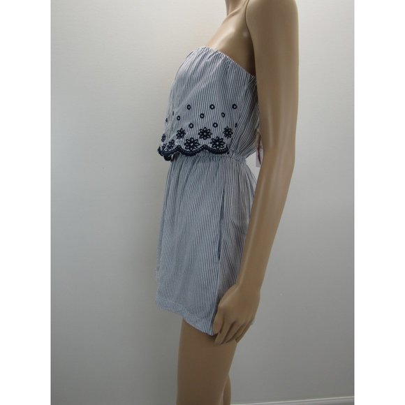 JESSICA SIMPSON STRIPE TUBE TOP STYLE ROMPER - Picture 4 of 7